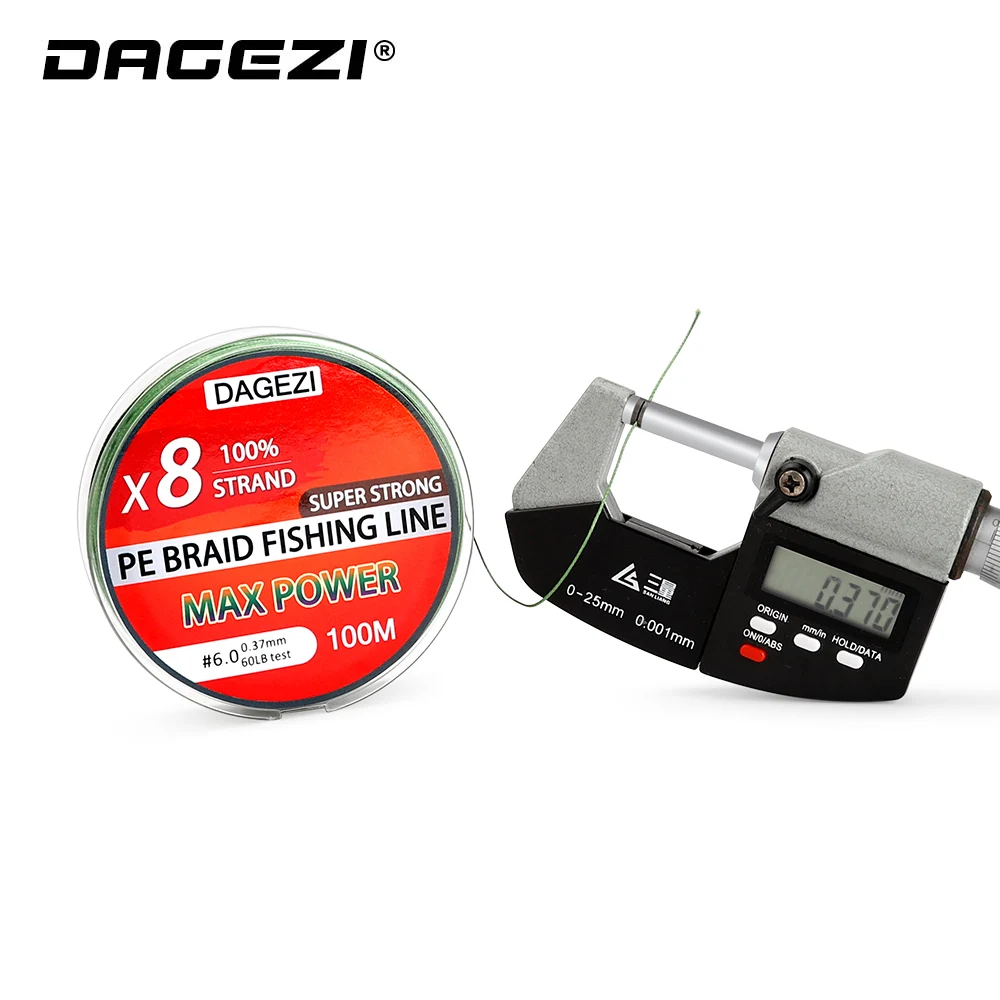 DAGEZI 100m 8 Strand PE Braided Fishing Line 10-80LB Smoother Multifilament Fishing Lines For Carp Fishing Tackle DAGEZI 100m 8 Strand PE Braided Fishing Line 10-80LB Smoother Multifilament Fishing Lines For Carp Fishing Tackle
