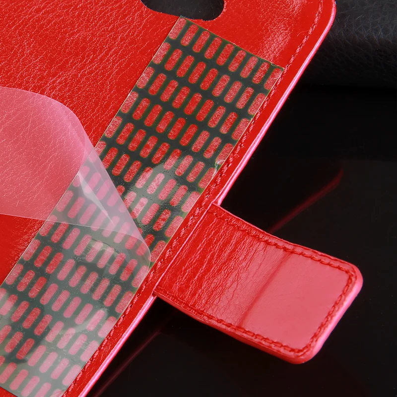 Чехол-бумажник для Fly FS407 Stratus 6 кожаный чехол на магните с ремешком и тиснением для мобильного телефона