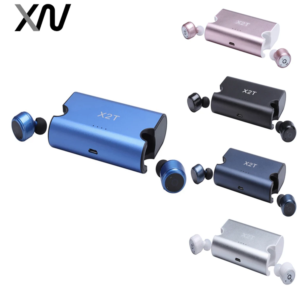 

XIAOWU X2T Wireless Stereo Bluetooth 4.2 Earbuds Twins In Ear Earphones with Mic 1500mAh Power Bank for iPhone Sumsung MI6