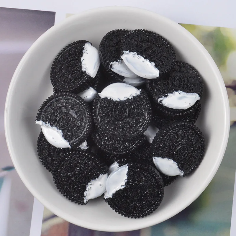 Slime Kit 8Pcs/Lot Chocolate Chip Cookies Polymer Slime Charms Modeling Clay DIY Kit Accesorios Box Toy For Children slime supplies,modelling clay