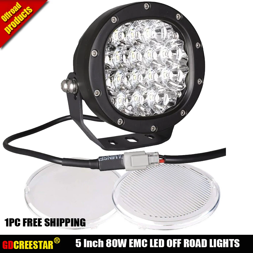 Buy 5 Inch Round Led Driving Lights 80W Front Bumper