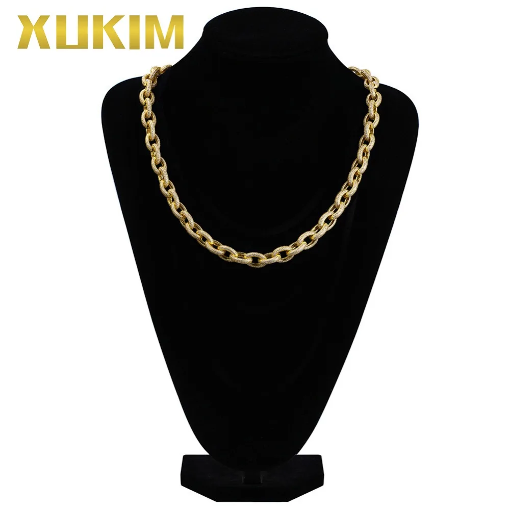 Ожерелье Xukim овальная витая цепь золотого/серебряного цвета с микро покрытием в