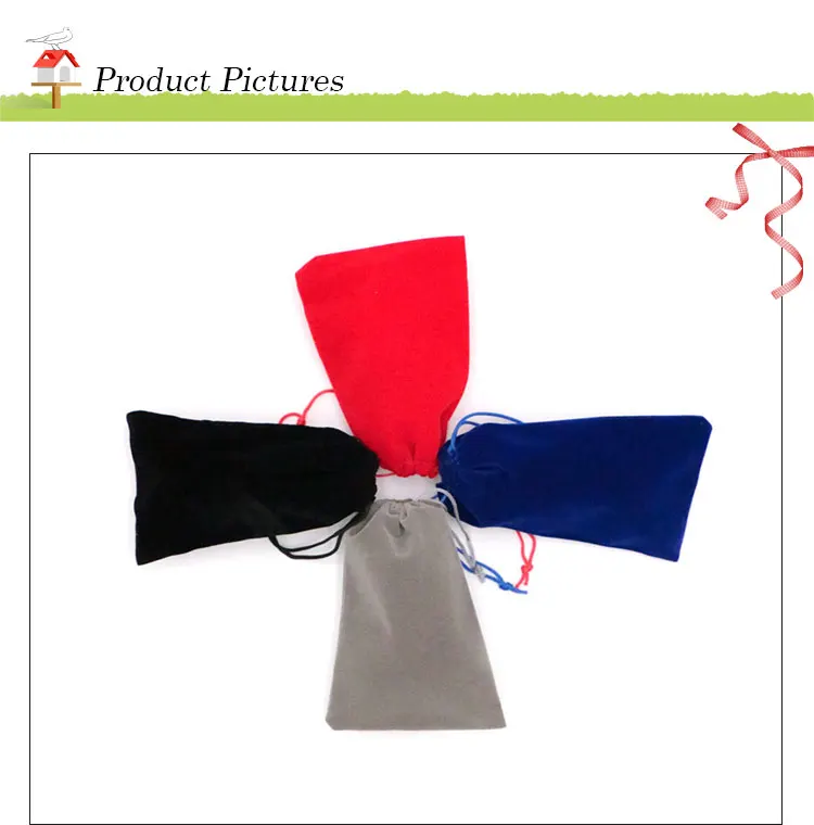 100 шт./лот 10x16 см для ювелирных изделий Чехол-повязка 4 цвета прямоугольник бархатный подарок упаковочные мешки для хранения шнурок бархат