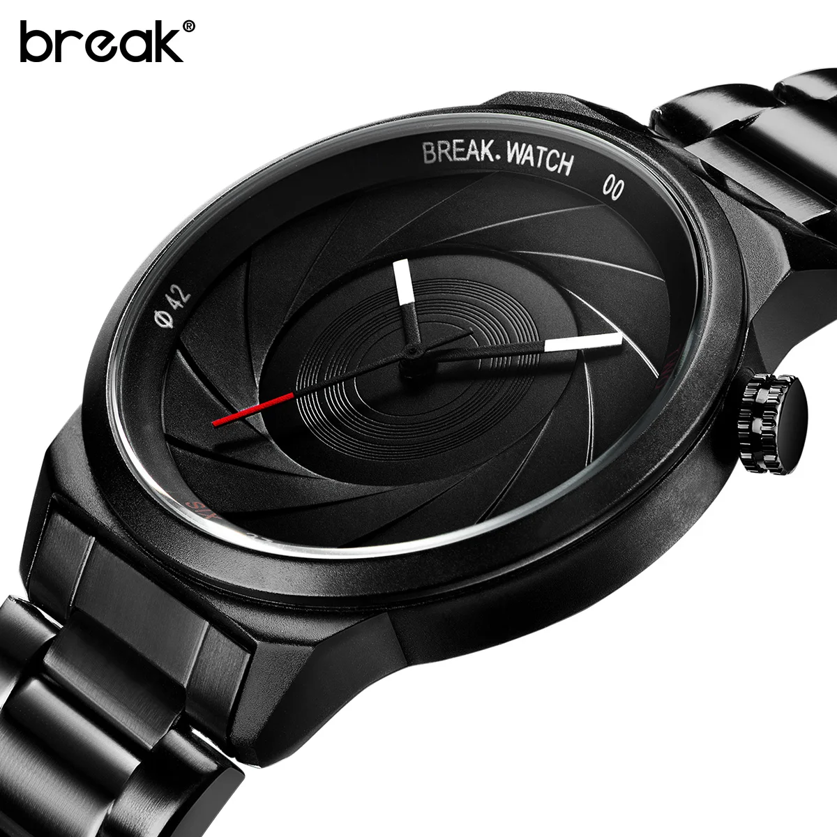 

Break Lady Sport Watches Women Luxury Brand Stainless Steel Wristwatch Women Creative Wrist Watch fashion Relogio Feminino 2016