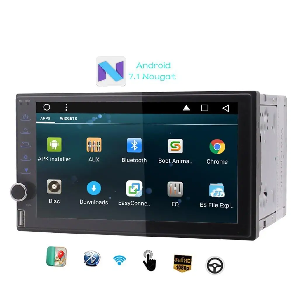 GPS навигации автомобиля без dvd-плеер стерео Audo Радио Android 7.1 fm Wi-Fi 3G/4 г/ OBD2/USB/SD