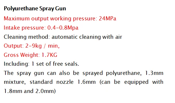 Полиуретановый пистолет-распылитель/экспортный полиуретановый пистолет высокого давления