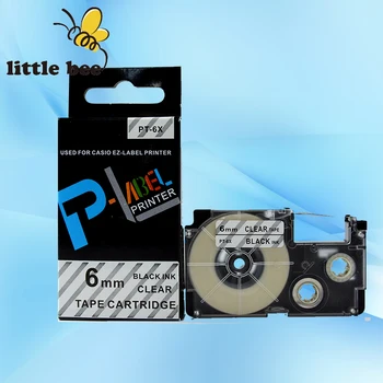 

free shipping Compatible 6mm label tape XR-6X1 for Casio EZ-Label printer KL-7400 KL-820 KL-120 KL-60 KL-170PLUS