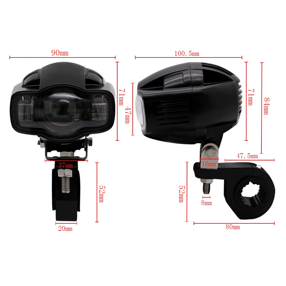 Nordson Universal Motorcycle Fog light 22-40mm IP65 LED Headlight lamp With USB Charger Motorcycle Accessories