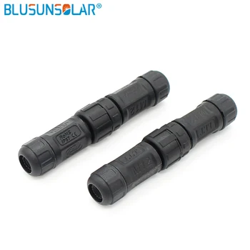 

2 pole M12 type, thread lock, male female waterproof cable connector Electric Vehicle Medical equipment connector
