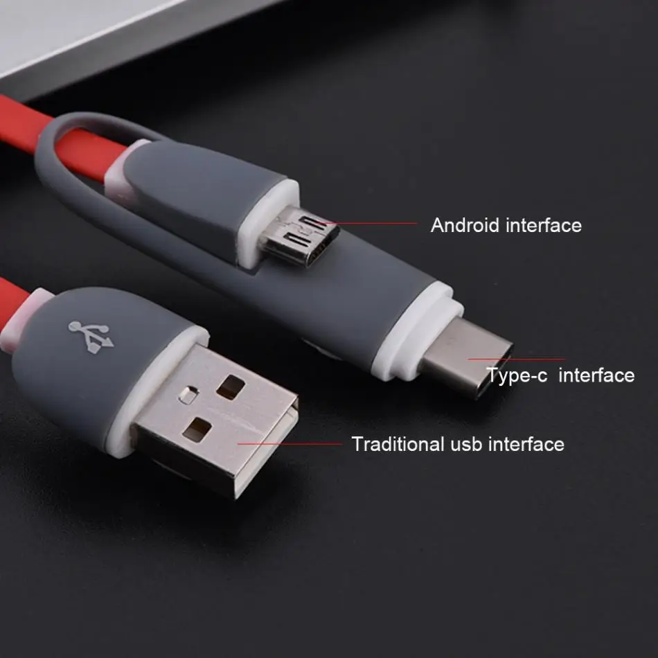 VBESTLIFE 2 в 1 USB кабель для передачи данных к Micro USB и type C кабель для быстрой зарядки и синхронизации данных провод 1 м кабели