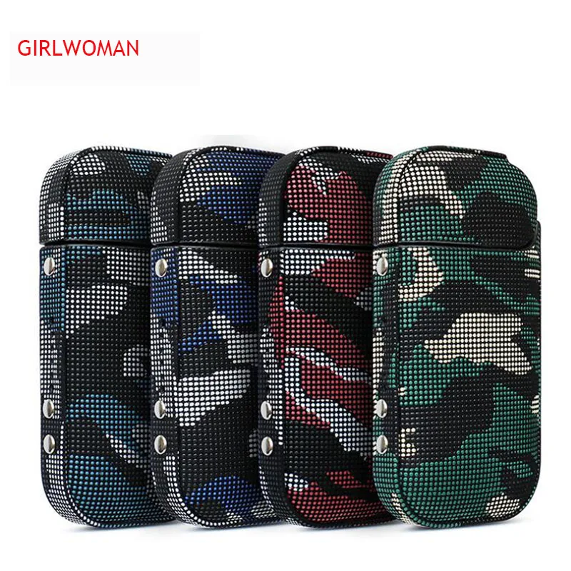 

GIRLWOMAM for IQOS 2.4 Plus Case Pouch Bag Protective Holder Cover Wallet Case IQOS 2 PU Leather Case