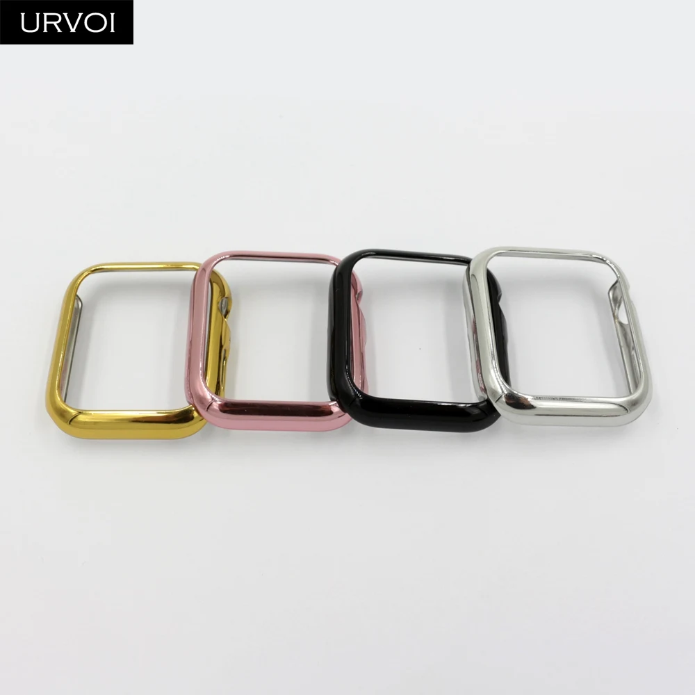 URVOI бампер для apple watch серии 4 5 SE 6 чехол iwatch гальваническое покрытие пластиковая