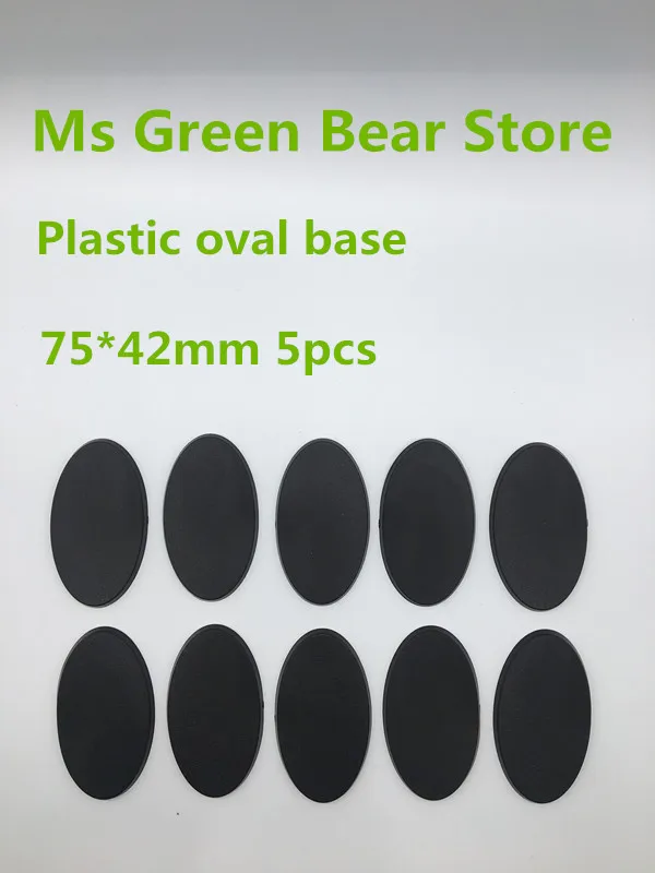 

Plastic model base . 75*42mm oval 5pcs