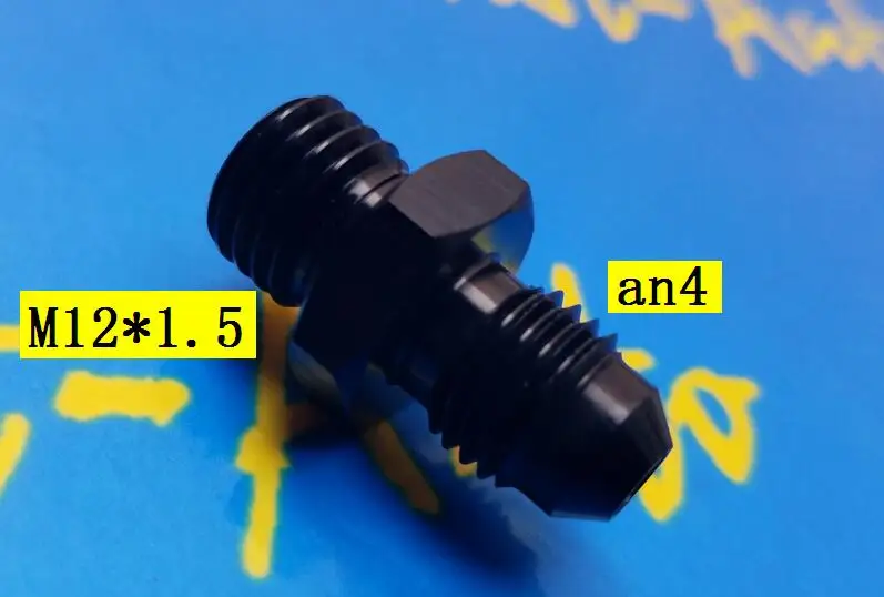

male M12 P1.5 M12 * 1.5 M12*1.5 to 4an an4 an 4 male adaptor adapter Fitting