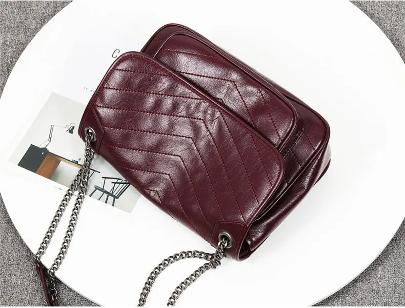 saco de couro vaca moda bolsa de