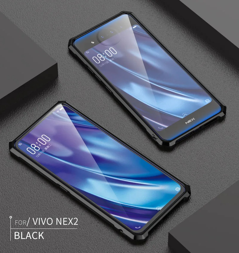 Vivo Nex 2 Nex2 двойной дисплей бампер Nex2 Алюминиевый металлический бампер чехол для Vivo Nex 2 металлический чехол-Бампер протектор