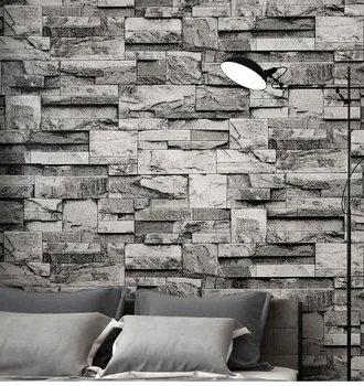

Vintage Stacked Brick 3D Stone Wallpaper Waterproof Wall Background for Living Room PVC Vinyl Wall Paper Roll Stereoscopic Look