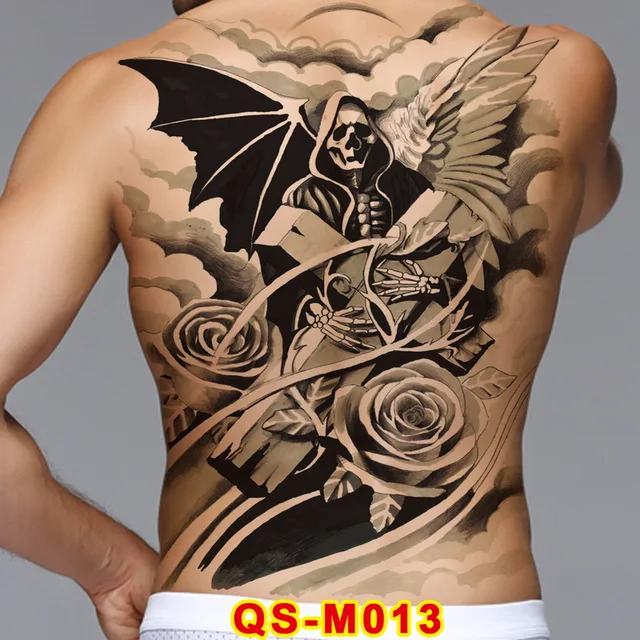 1 Pc Espalda Completa Tatuaje Grande Pegatinas 20 Nuevo Diseño