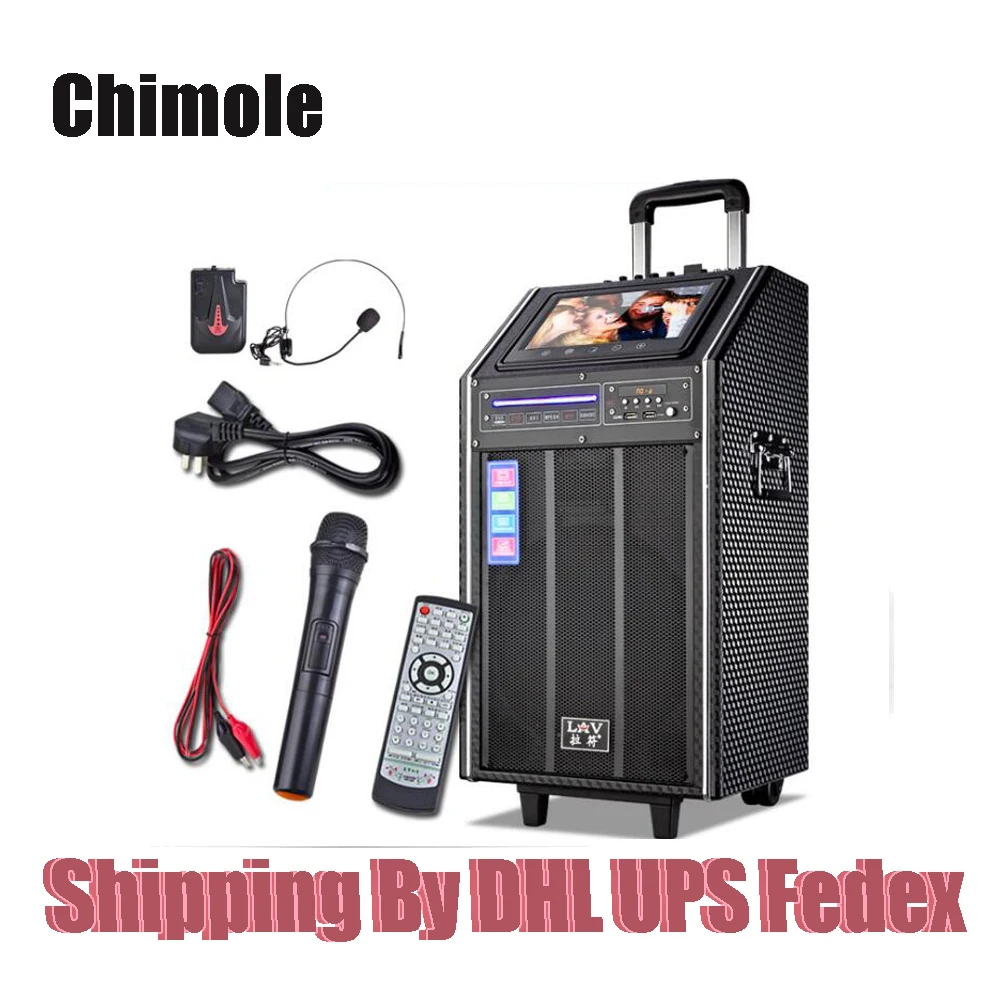 

Chimole A910 High-quality high-power 300W 9-inch high-definition display DVD player Portable Square speakers