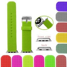 38 мм зеленые цветные силиконовые сменный ремешок для наручных часов для Apple iWatch