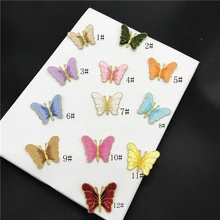 20 piezas parches de hierro para ropa parche apliques de mariposa parches Vintage vestido pantalones vaqueros chaqueta insignia de Patchwork