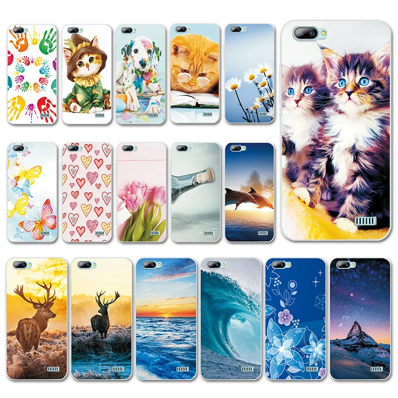 

Painted Patterned Phone Cases For Blackview A7 Soft TPU Plant Cover For Blackview a7 Heart Shells For Blackview A7 5.0 inch Bags