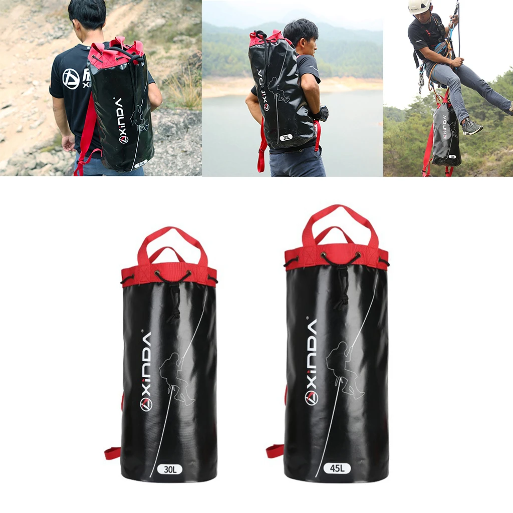 Rock Climbing Rope Bag Mountaineering Storage Holder Backpack Lightweight for Abseiling Rappelling Arborist