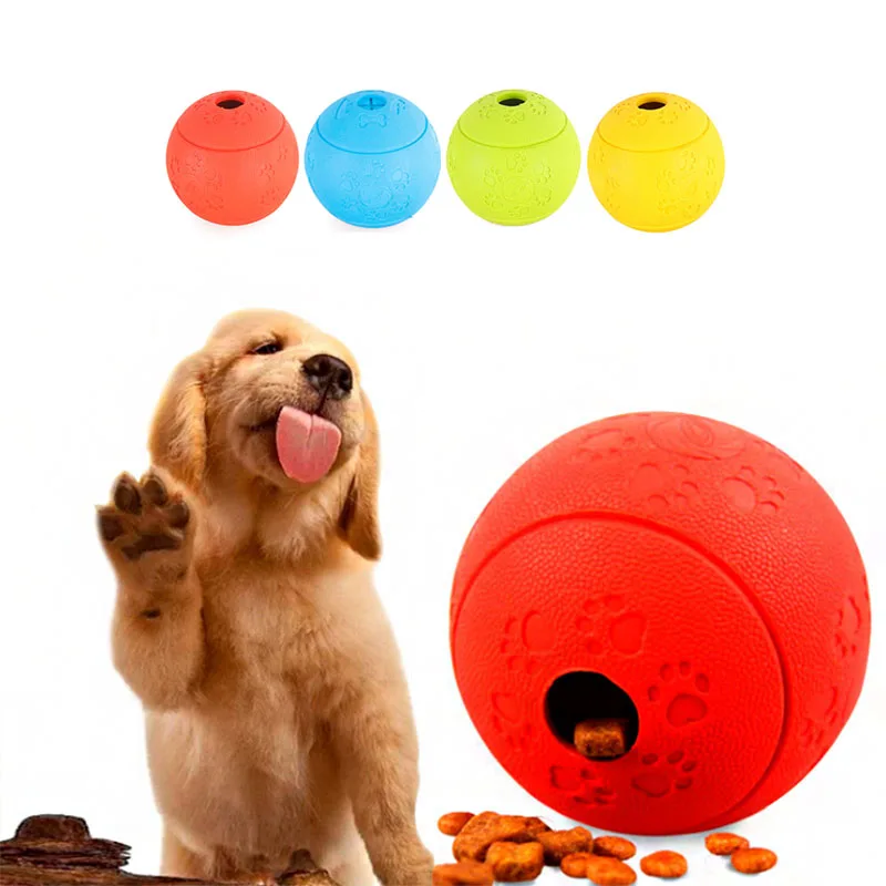 Собака еда утечки мяч Pet закуски Кормление диспенсер интеллектуальное улучшение игрушка утечки пищи обучение контроль пищевых продуктов резиновый мяч