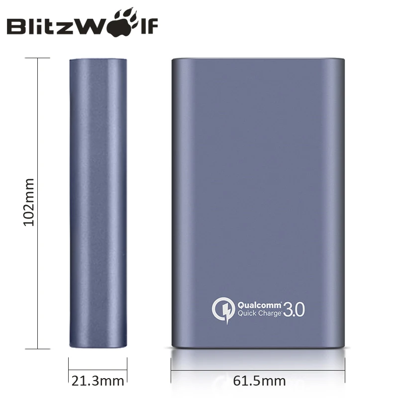 BlitzWolf BW-P3 Original Universal 10000mAh 18W QC3.0 Quick Phone Charger 3.0 Dual USB Port Power Bank External Battery BlitzWolf BW-P3 Original Universal 10000mAh 18W QC3.0 Quick Phone Charger 3.0 Dual USB Port Power Bank External Battery