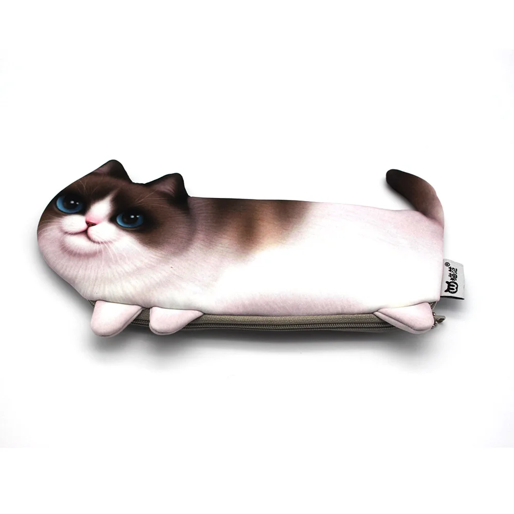 

Emulation Cartoon Animal Pencil Case Kawaii Cats Soft Pencilcase School Supplies Pencils Storage bags Stationery Gift for Kids