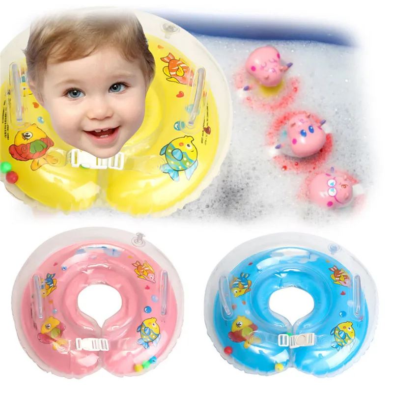 

Inflatable Newborn Swimming Neck Swimming Pool Accessories Circle Baby Float Ring Infant Bath Safety Aid