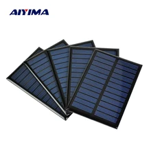AIYIMA 5Pcs 6V 100mA 0.6W Solar Panel A Grade Polycrystalline Silicon Solar Charger The Phone Charger Photovoltaic Cell 90*60mm