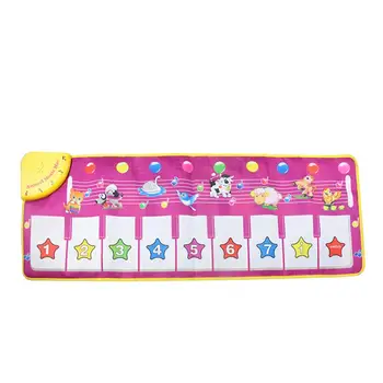 

Baby Kids Crawl Touch Step Play Piano Keyboard Music Mat And Cute Animal Playmat Singing Musical Carpet Cartoon Animals Mats