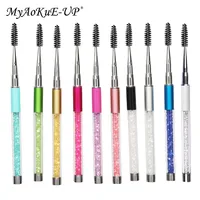Rhinestone Lash Brush Reusable Eyelash Brushes Mascara Wand Applicator Eyelash Extension Makeup Tool 1