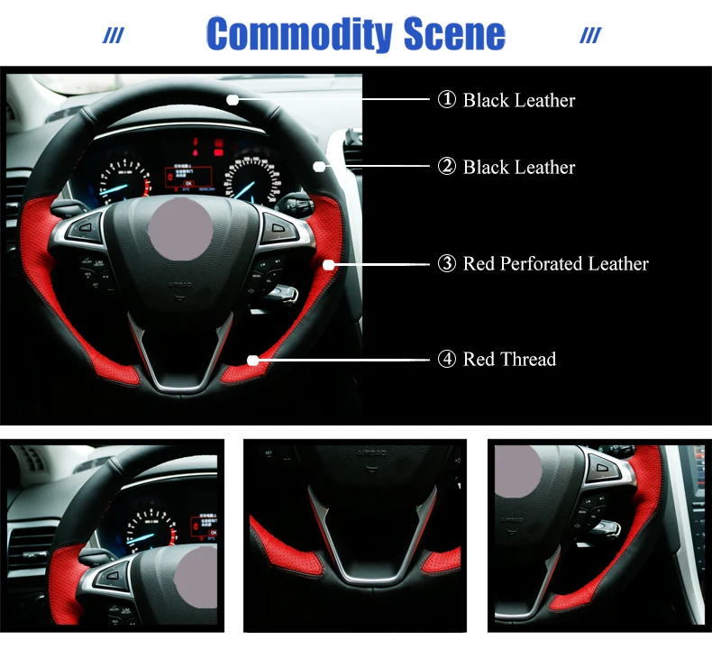 for Ford EDGE steering wheel cover