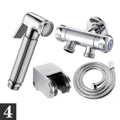 Chrome Plated Handheld Bidet Spray Shower Set Copper Toilet Chrome Plated Handheld Bidet Spray Shower Set Copper Toilet Flushing Device Suit Bathroom Wall Mounted Faucet In Faucets From Home