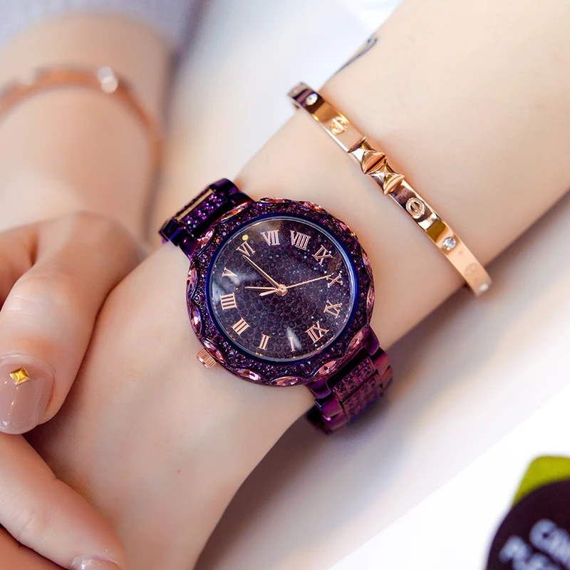 Koop Top Kwaliteit Vrouwen Horloges Luxe Rhinestone Diamond Horloge Lady Crystal Jurk Horloges Vrouwelijke Quartz Horloge kerstcadeau