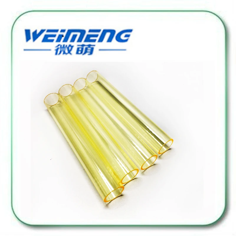 Weimeng 12*80 мм фильтрованная кварцевая стеклянная трубка/лазерная трубка/желтая