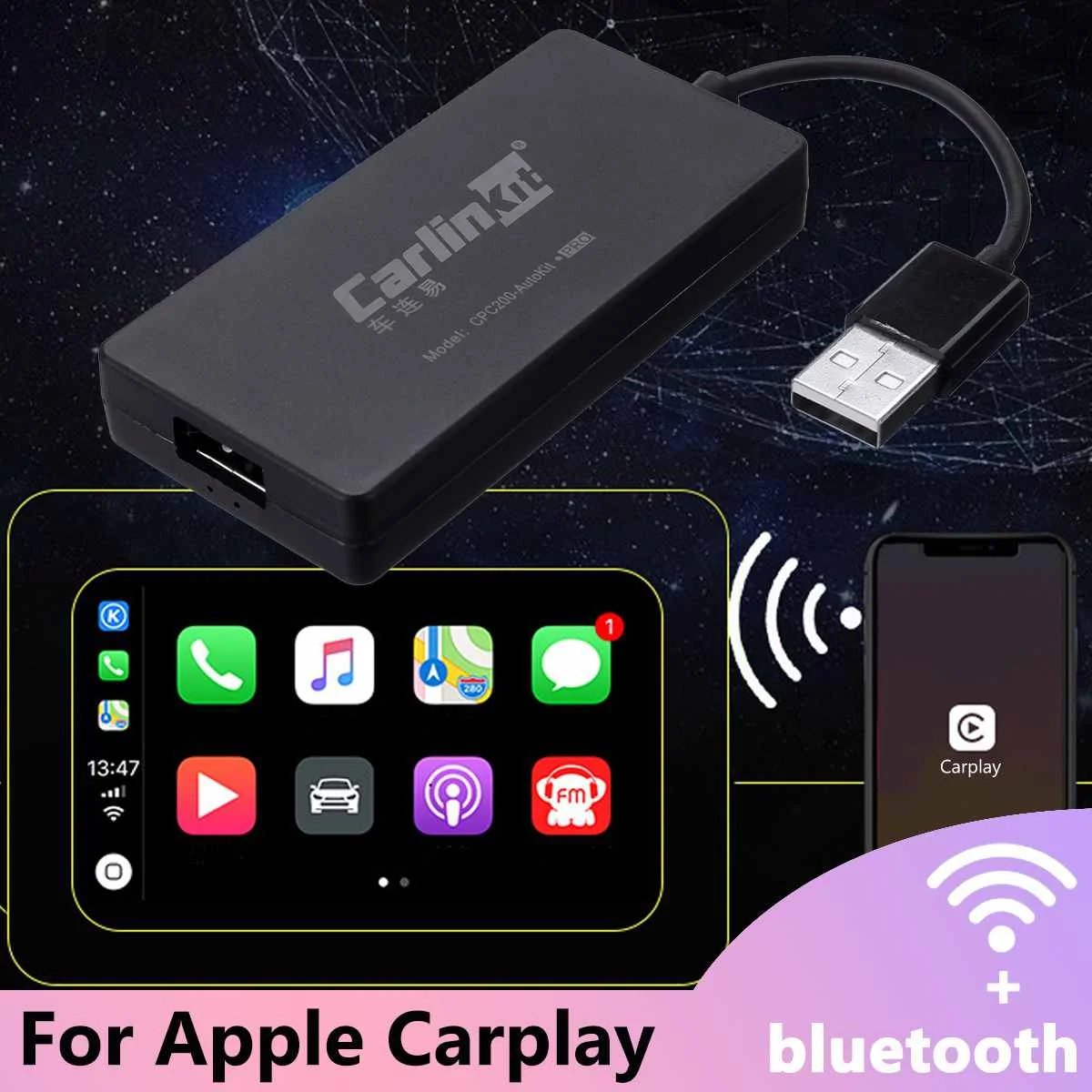 Беспроводной Carlinkit для Apple Внешний порт Carplay Smart Link для Android навигационный плеер Mini USB Carplay Stick с Android Auto