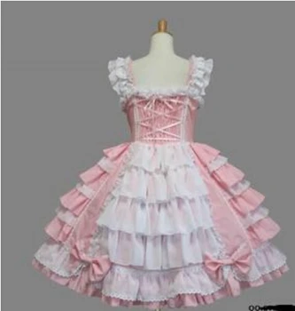 

FREE SHIPPING Halloween Victorian Gothic Lolita Dress Cosplay Long Tiered Layered Women Skirt Any Size