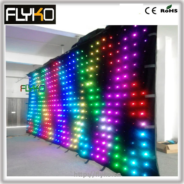 P18 6x3 м новый продукт rgb гибкая светодиодная занавеска для экрана | Лампы и