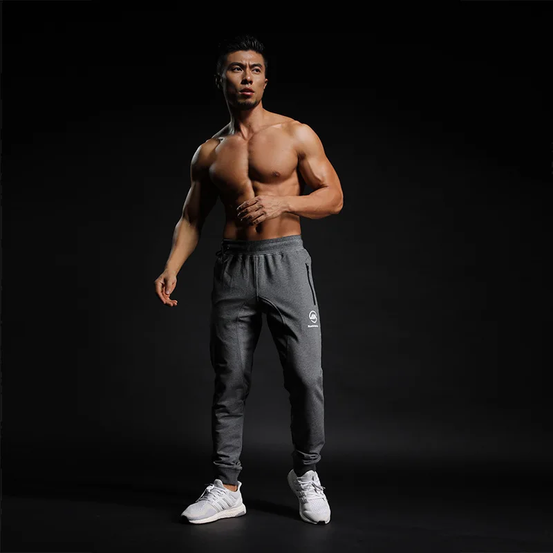 DERMSPE 2019 summer New Fashion Thin section Pants Men Casual Trouser Jogger Bodybuilding Fitness Sweat Time limited Sweatpants