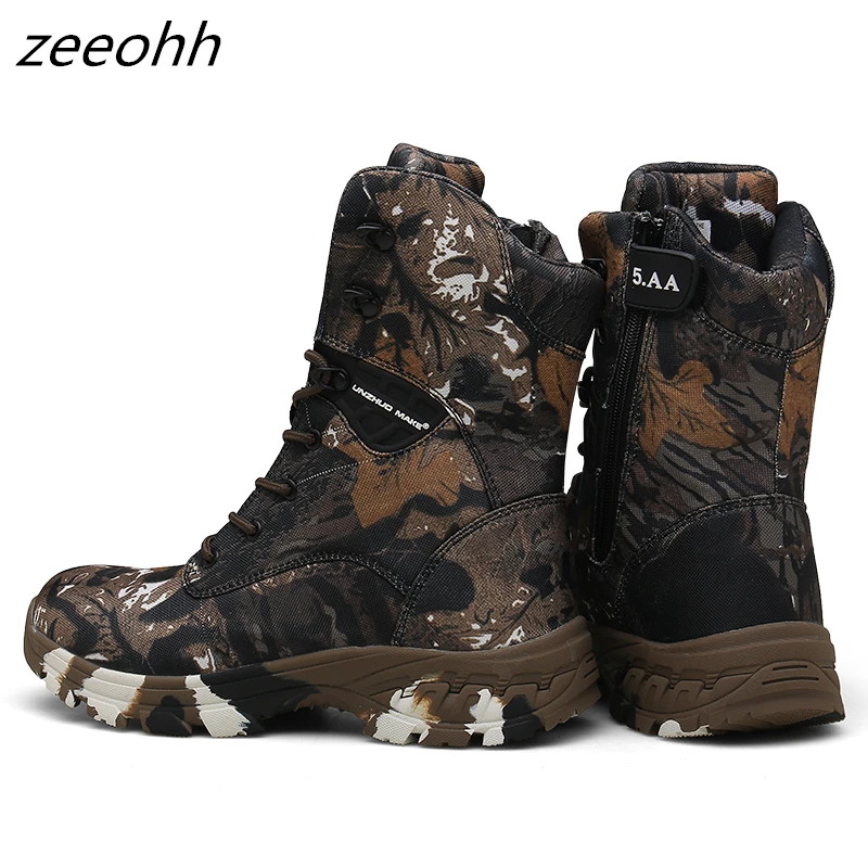 Preise Neue Outdoor Taktische Sport männer Schuhe gummi sohle Wandern Schuhe Männlichen Outdoor Winter Jagd Stiefel Berg Schuhe Männer Armee stiefel