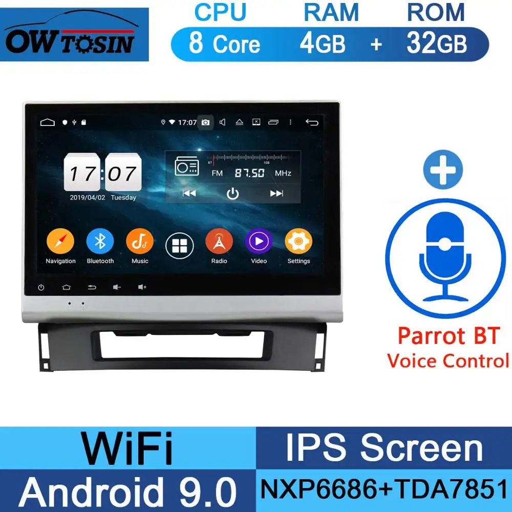 10," ips 8 ядерный 4 Гб ram+ 64 Гб rom Android 9,0 Автомобильный DVD радио плеер gps для Opel Astra J 2011 2012 2013 CD300 CD400 DSP CarPlay - Цвет: 32G Parrot BT