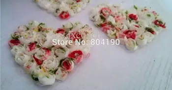 

Free shipping 3D chiffon rose heart, hair accessories, valentine flower, wedding decor lace, wholesale dropship