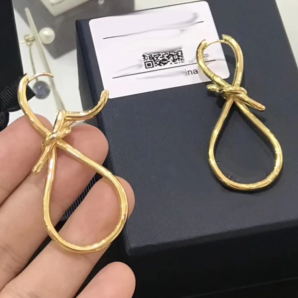 Женские серьги кольца UMGODLY роскошные брендовые золотого и желтого цвета с