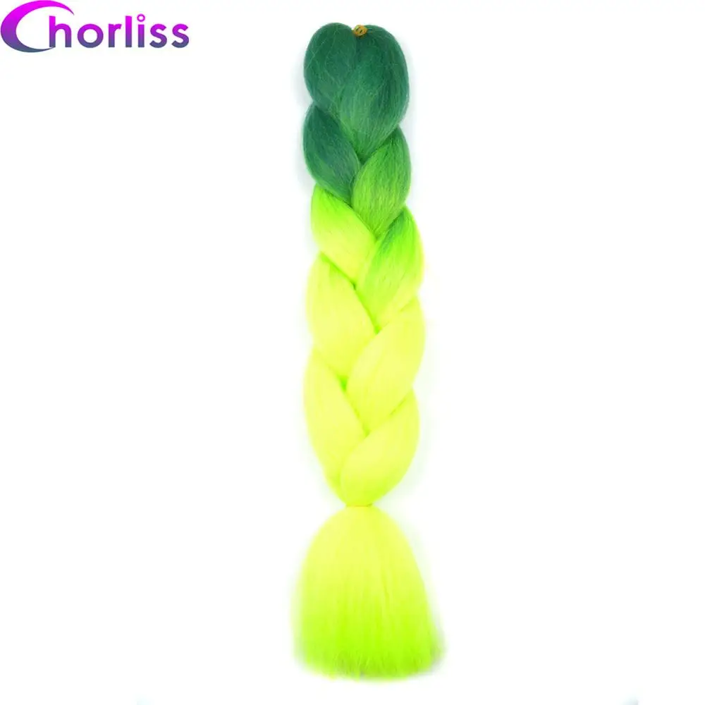 Chorliss 2"(65 см) 613TL. Голубой синтетические волосы для наращивания на крючках косички огромные косички Омбре плетение волос 100 г/упак. 1 шт - Цвет: 2/613