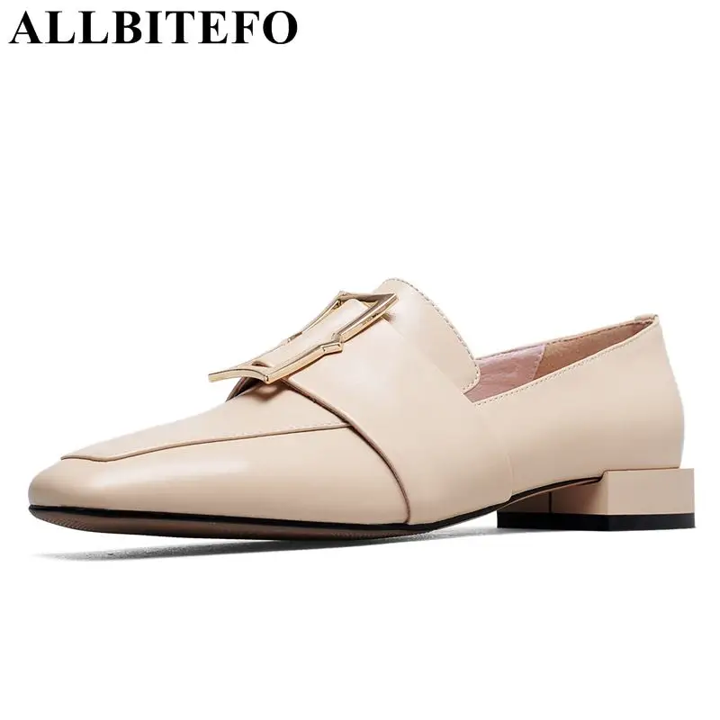 

ALLBITEFO soft natural genuine leather women high heels fashion leisure girls office work shoes shoes woman high heel pumps