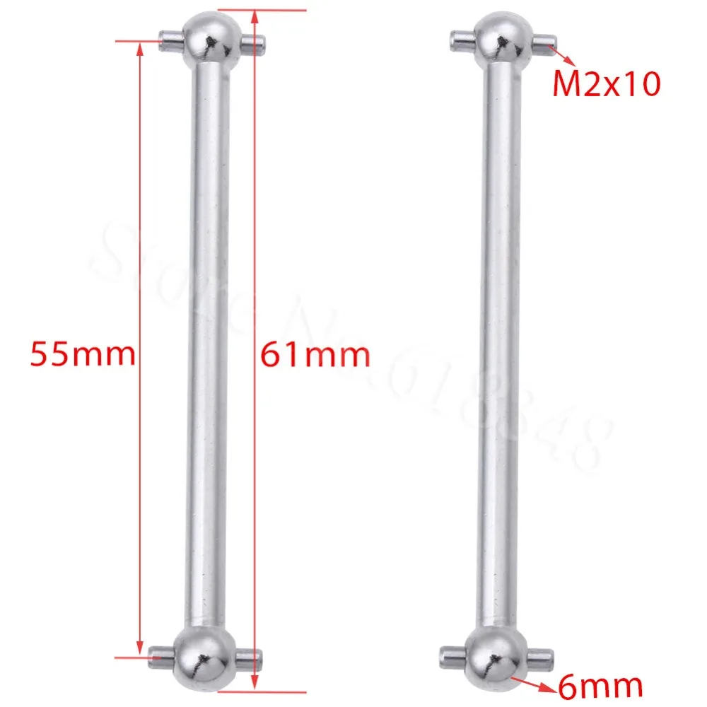 2Pcs 61mm Metal Dogbone Shaft 107874 For HPI WR8 Flux Rally 3.0 Ken Block 2014 2015 photo