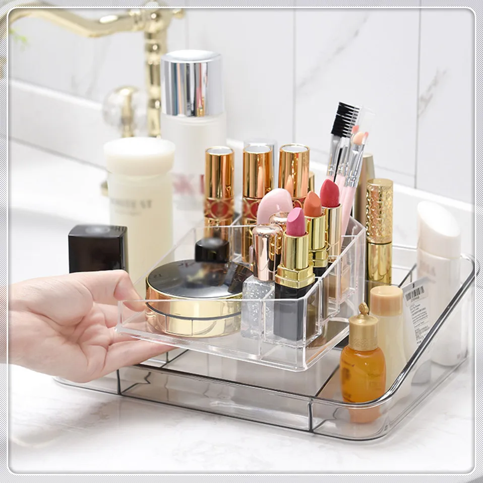 2 Makeup Organizer Plastic Box